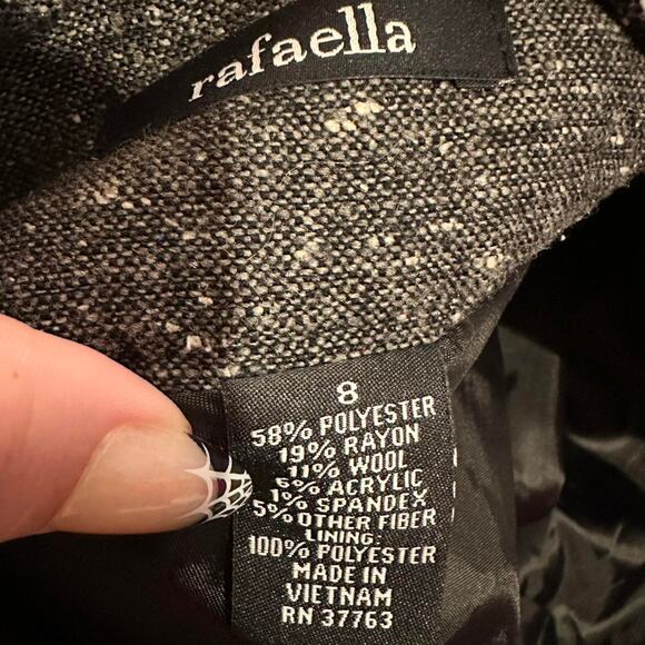 Grey and black midi wool blend skirt - Picture 3 of 6